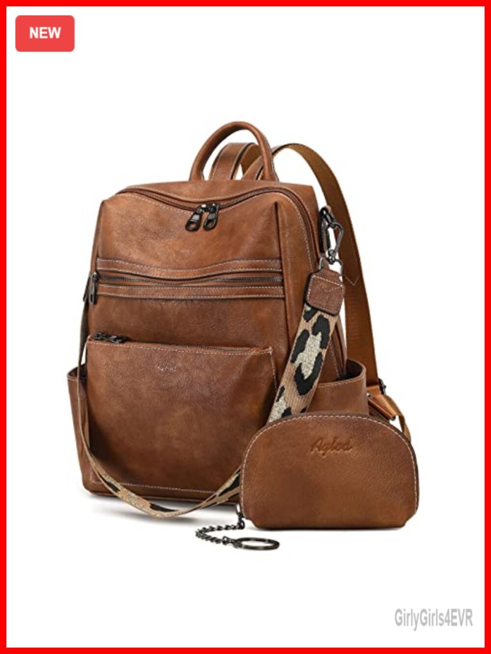 Faux Leather Backpack Purse for Women - Fashion Travel Work Handbag